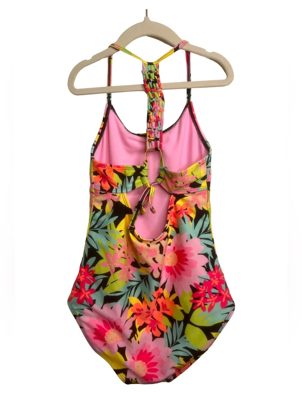 Art Class Girls Sunrise Blooms One Piece Swimsuit Size L | 10-12